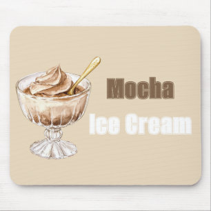 Tapis De Souris Bol de glace au moka cuillère en or