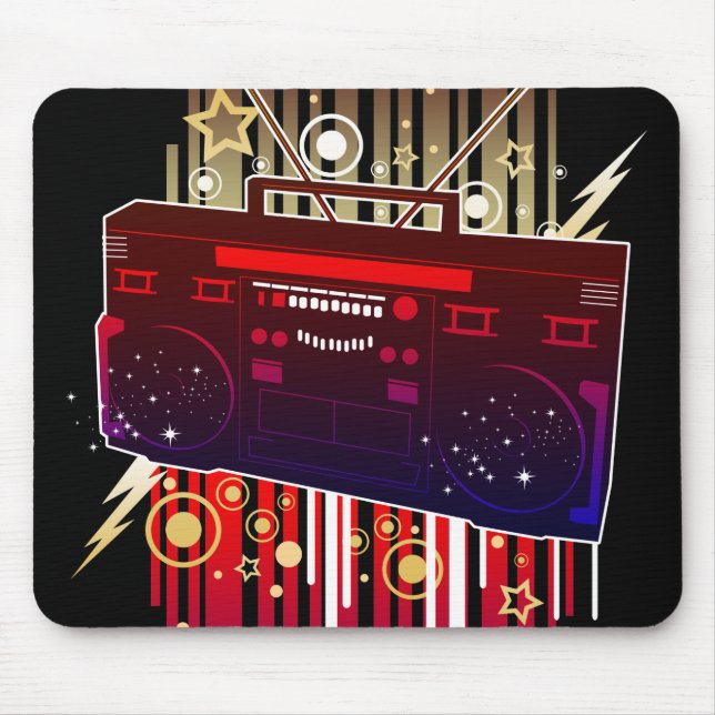 Tapis De Souris Bombe Boombox (Devant)