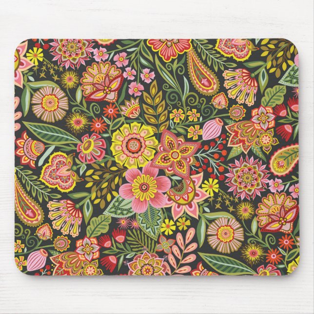 Tapis De Souris Bombe florale Mousepad (Devant)