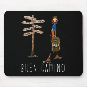 Tapis De Souris Bon Chemin De Saint-Jacques Pèlerin Randonnée Voie