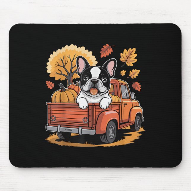 Tapis De Souris Bon thanksgiving Amoureux de les chiens français B (Devant)
