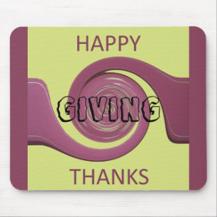 Tapis De Souris Bon thanksgiving Texte Art Design.