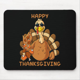 Tapis De Souris Bon thanksgiving Turquie Jeter de la nourriture am