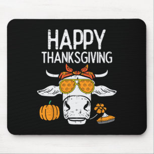 Tapis De Souris Bon thanksgiving Vache Automne Automne Agriculteur