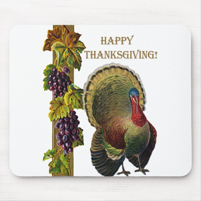 Tapis De Souris Bon thanksgiving vintage Turquie (Devant)