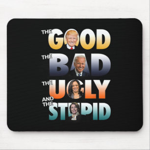 Tapis De Souris Bon Trump Le Mauvais Biden Le Bon Le Mauvais Le Ma