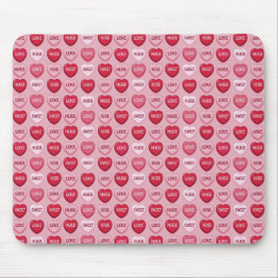 Tapis De Souris bonbons colorés motif de coeur de la Saint-Valenti