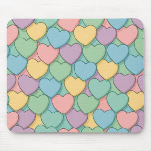 Tapis De Souris bonbons colorés motif de coeur de la Saint-Valenti