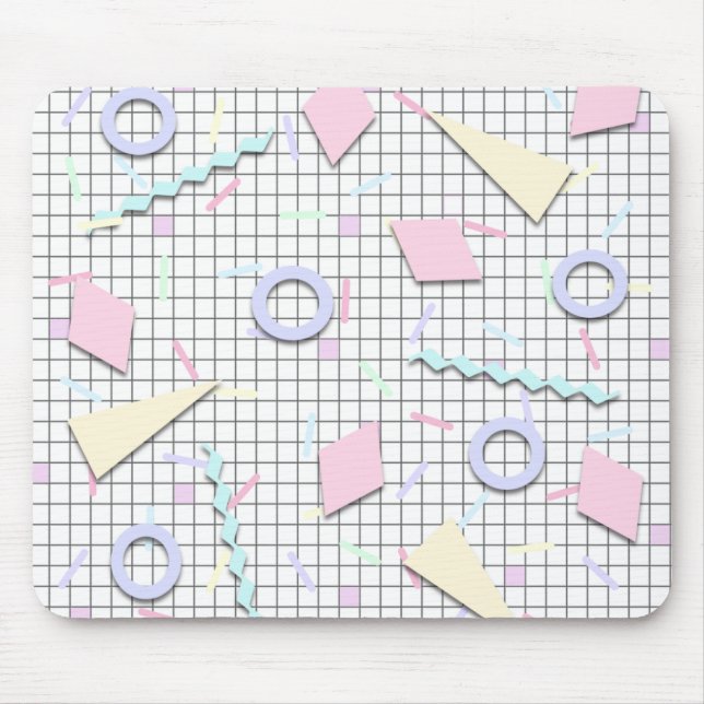 Tapis De Souris Bonbons des années 80 Impression Géométrique Paste (Devant)