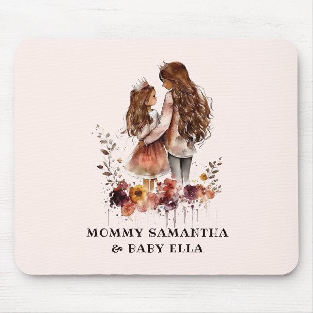 Tapis De Souris Bond adorable maman et fille (10) (Devant)