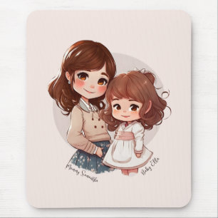 Tapis De Souris Bond adorable maman et fille (4)