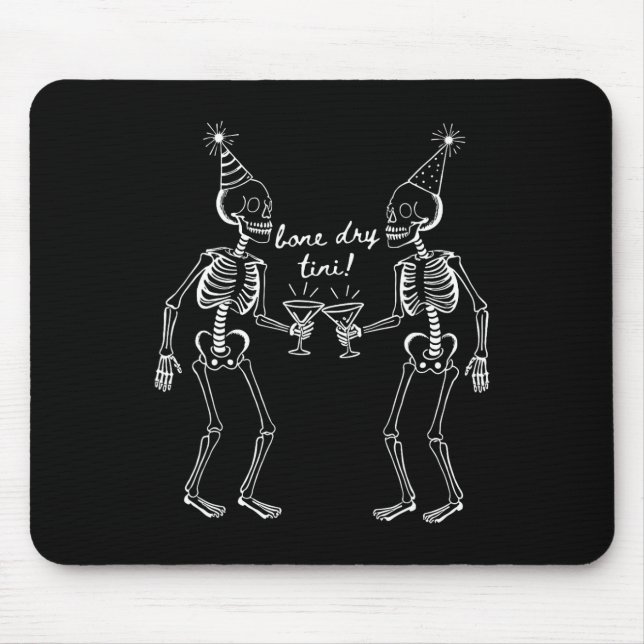 Tapis De Souris Bone Dry Tini Skeleton Boire Martini Tail Hallo (Devant)