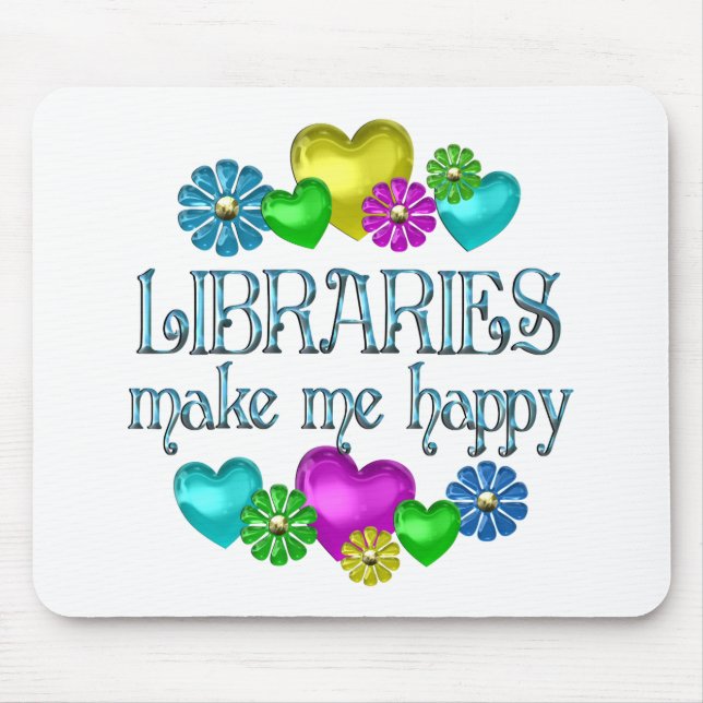 Tapis De Souris Bonheur de bibliothèque (Devant)