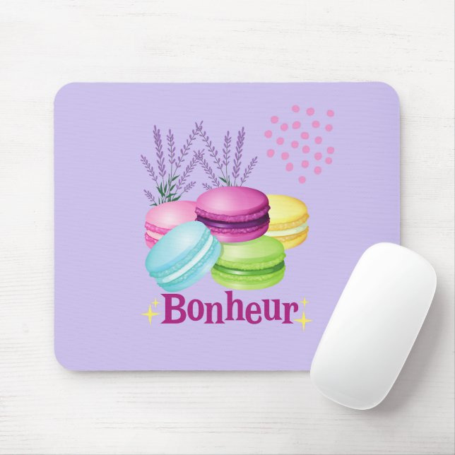 Tapis De Souris Bonheur Macarons (Avec souris)