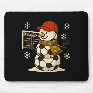 Tapis De Souris Bonhomme de neige de football drôle de Noël Xmas g