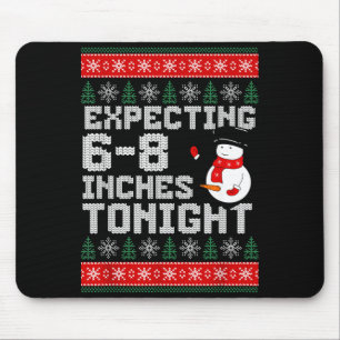 Tapis De Souris Bonhomme de neige drôle attendant 15-20 cm ce soir