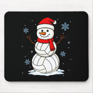 Tapis De Souris Bonhomme de neige volley-ball Joyeux Noël Drôle Sr