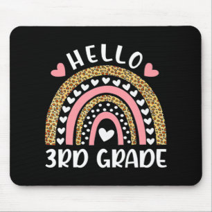 Tapis De Souris Bonjour 3e année Enseignants Arc-en-ciel Enfants R