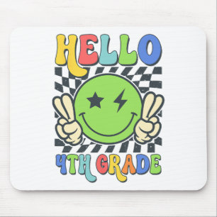 Tapis De Souris Bonjour 4e année Vibes Groovy Sourire Visage Retou