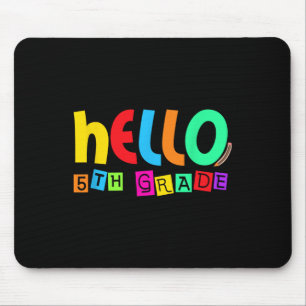 Tapis De Souris Bonjour cinquième 5e année de retour à l'école pou