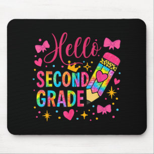 Tapis De Souris Bonjour Coloré Crayon Coloré Deuxième Année Teintu