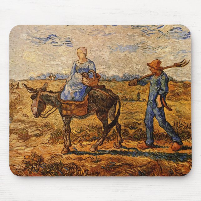 Tapis De Souris Bonjour, Couple paysan par Vincent van Gogh (Devant)