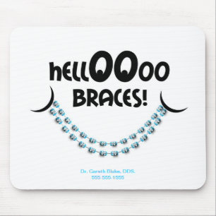 Tapis De Souris Bonjour coutume patiente de cadeau d'orthodontiste