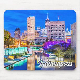 Tapis De Souris Bonjour De Belle Indianapolis, Indiana, États-Unis