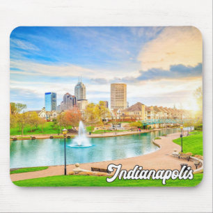 Tapis De Souris Bonjour De Belle Indianapolis, Indiana, États-Unis