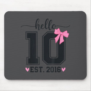 Tapis De Souris Bonjour Dix Est 2016 10e Anniversaire Coquette Nœu