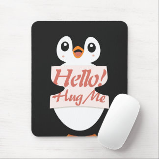 Tapis De Souris Bonjour ! Fais-moi un câlin - personnalisation de