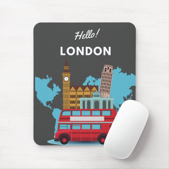 Tapis De Souris Bonjour London Mouse Pad (Avec souris)