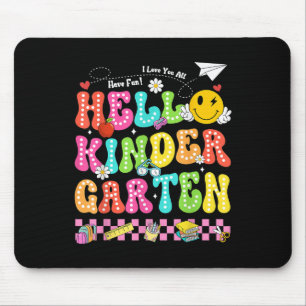 Tapis De Souris Bonjour maternelle Sourire Visage Retour À L'École