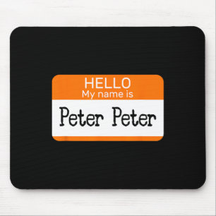Tapis De Souris Bonjour Mon Nom Est Peter Sticker Nom Balise Sur U