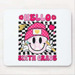 Tapis De Souris Bonjour Sixième Sourire Visage 6e rentrée scolaire