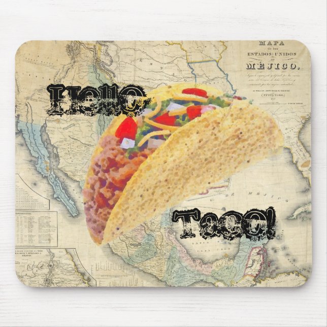 Tapis De Souris Bonjour taco ! Mousepad (Devant)