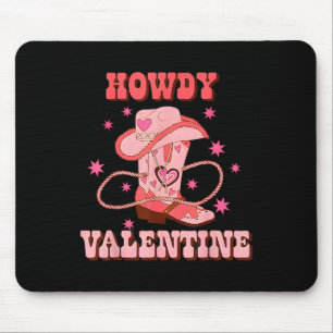 Tapis De Souris Bonjour Western Boots de la Saint-Valentin Country
