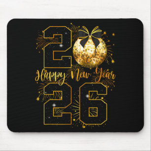 Tapis De Souris Bonne année 2026 Coquette Nœud Boule Disco Nouvel