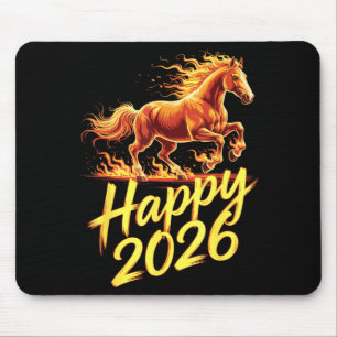 Tapis De Souris Bonne année 2026 du cheval Nouvel An du zodiaque c
