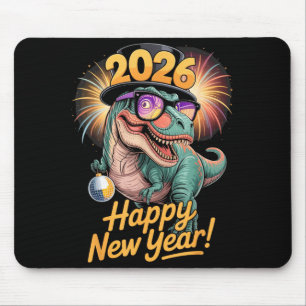 Tapis De Souris Bonne année 2026 T-shirt dinosaure drôle T-rex pou