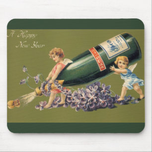 Tapis De Souris Bonne année, Angels Vintages au Champagne