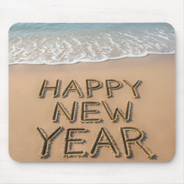 Tapis De Souris Bonne année bord de mer (Devant)