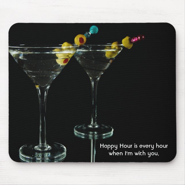 Tapis De Souris Bonne Heure Martini Boissons (Devant)