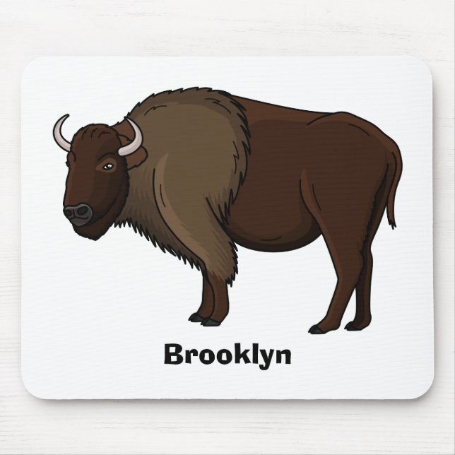 Tapis De Souris Bonne illustration de bison américain (Devant)