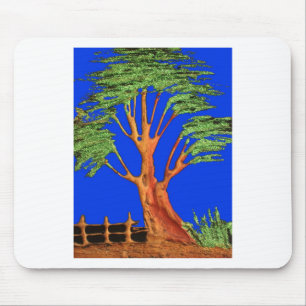 Tapis De Souris Bonne journée Afrique ECO Blue Sky Acacia Tree