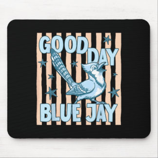 Tapis De Souris Bonne journée geai bleu Rétro oiseau graphique ret