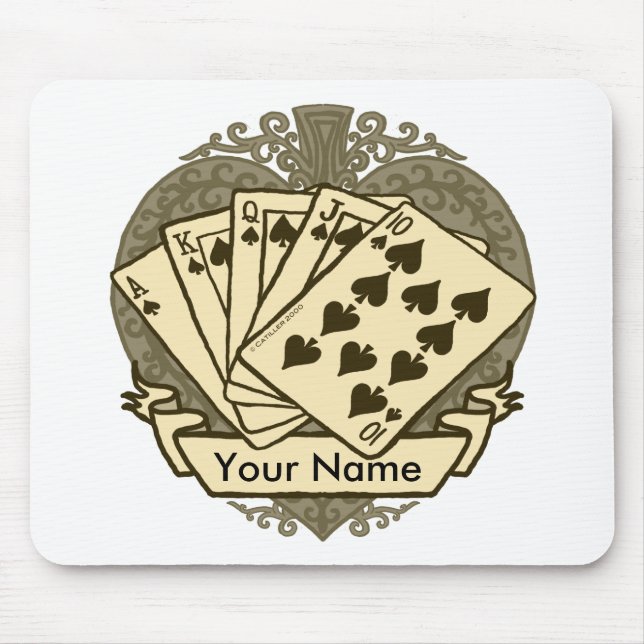 Tapis de souris Bonne main de poker (Devant)