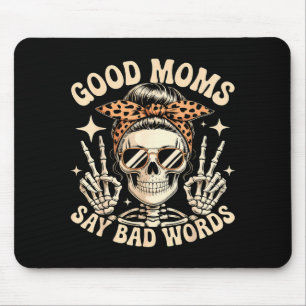 Tapis De Souris Bonne maman dit de gros mots squelette chignon dés