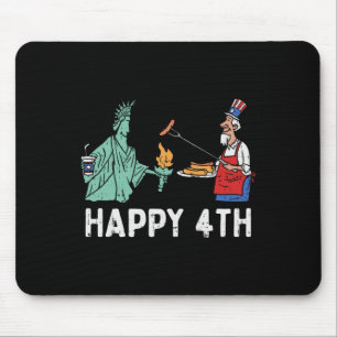 Tapis De Souris Bonne Quatrième Statue De Liberty Oncle Sam Funny 