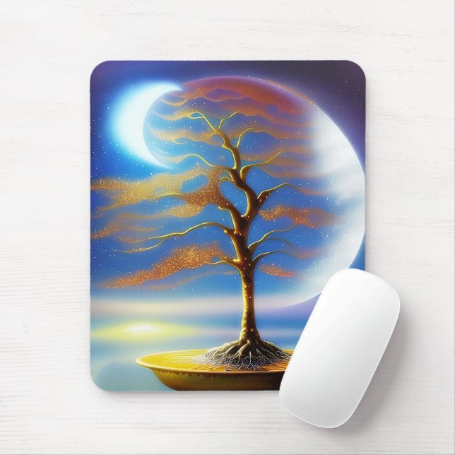 Tapis De Souris bonsaï paysage lunaire (Avec souris)